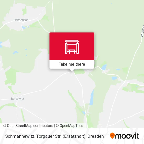 Карта Schmannewitz, Torgauer Str. (Ersatzhalt)