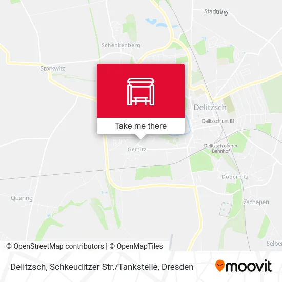 Карта Delitzsch, Schkeuditzer Str. / Tankstelle