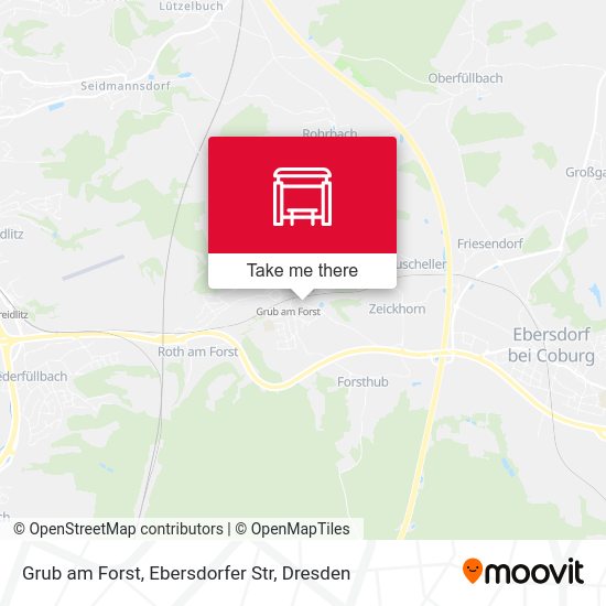 Карта Grub am Forst, Ebersdorfer Str