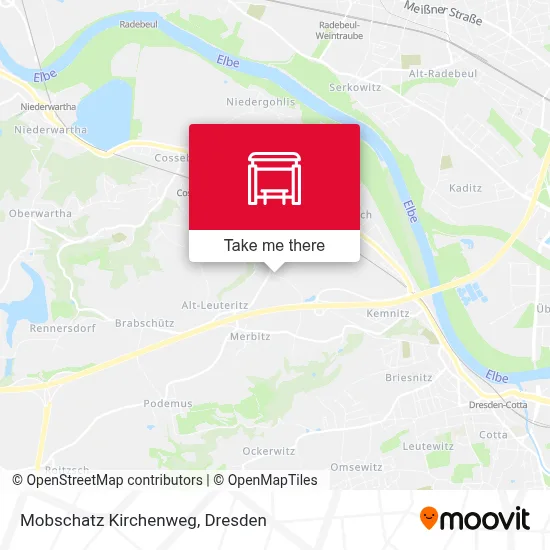 Mobschatz Kirchenweg map