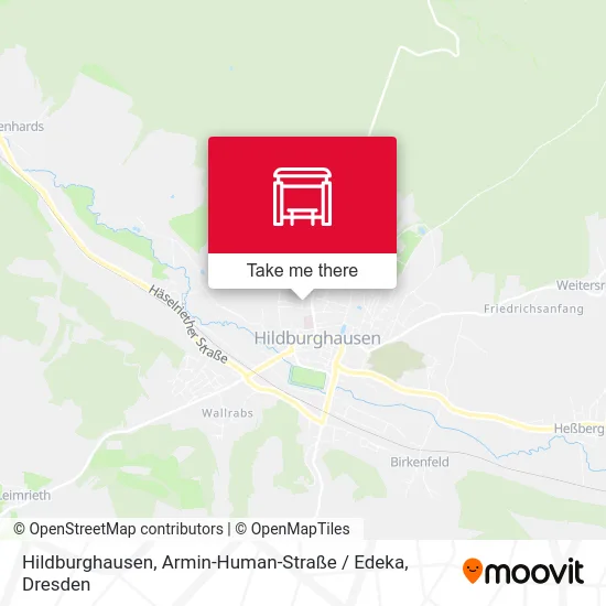 Карта Hildburghausen, Armin-Human-Straße / Edeka