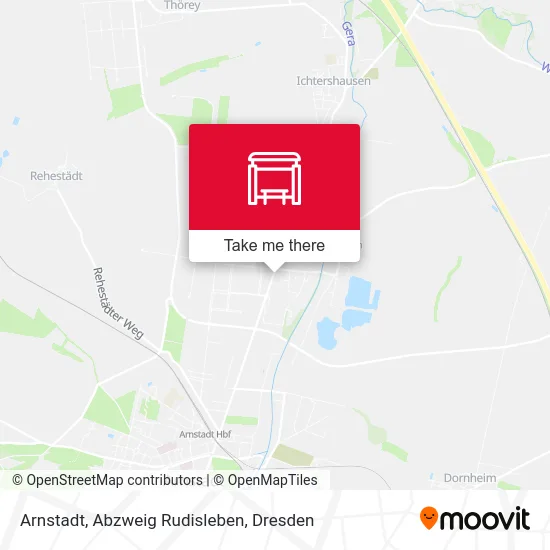 Карта Arnstadt, Abzweig Rudisleben