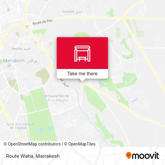 Route Waha map