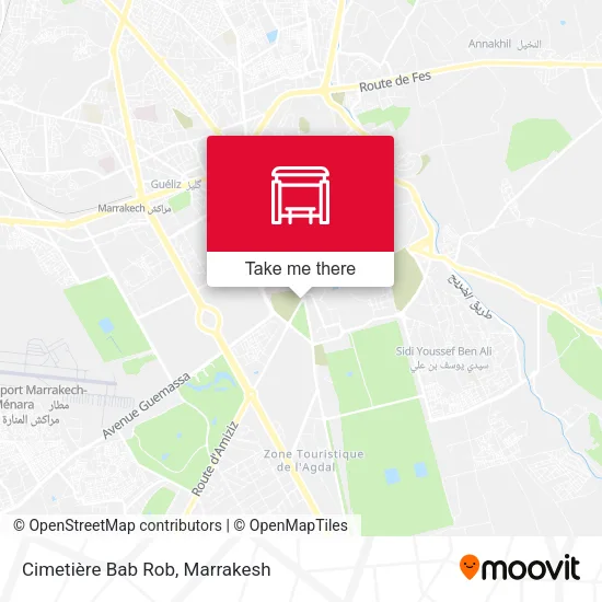 Cimetière Bab Rob map