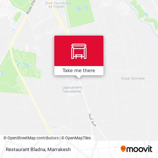 Restaurant Bladna map