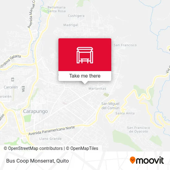 Bus Coop Monserrat map