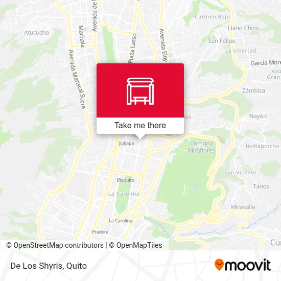 De Los Shyris map