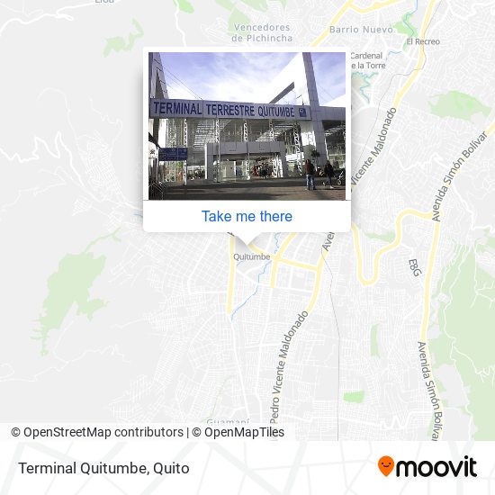 Mapa de Terminal Quitumbe