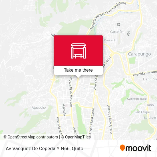 Mapa de Av Vásquez De Cepeda Y N66