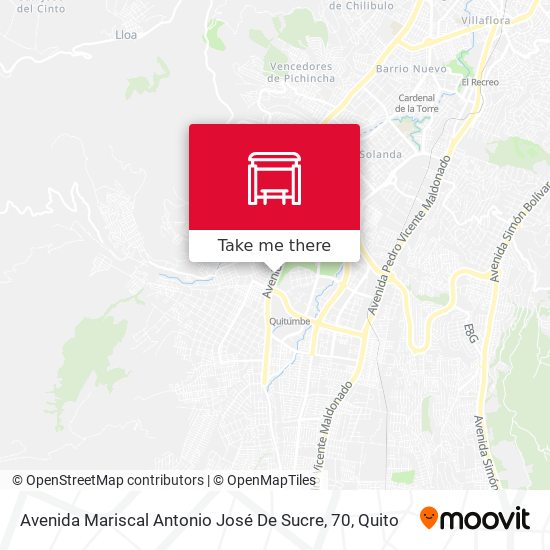 Mapa de Avenida Mariscal Antonio José De Sucre, 70