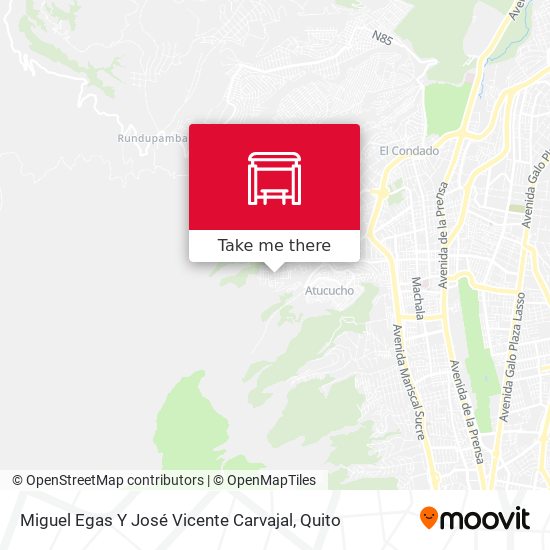 Miguel Egas Y José Vicente Carvajal map