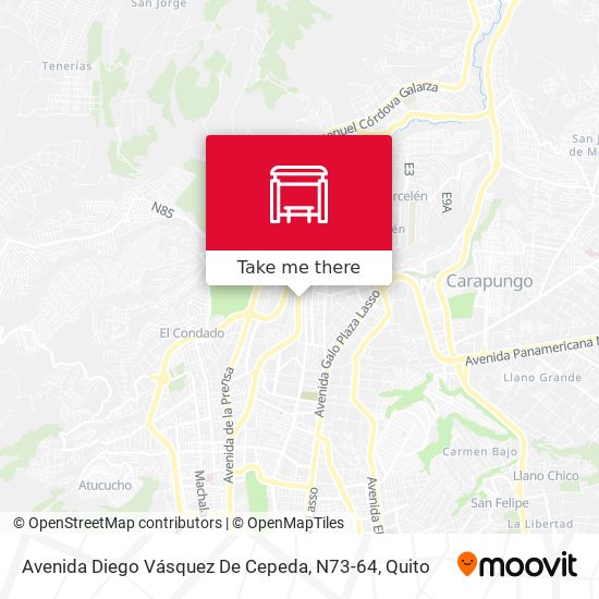 Mapa de Avenida Diego Vásquez De Cepeda, N73-64