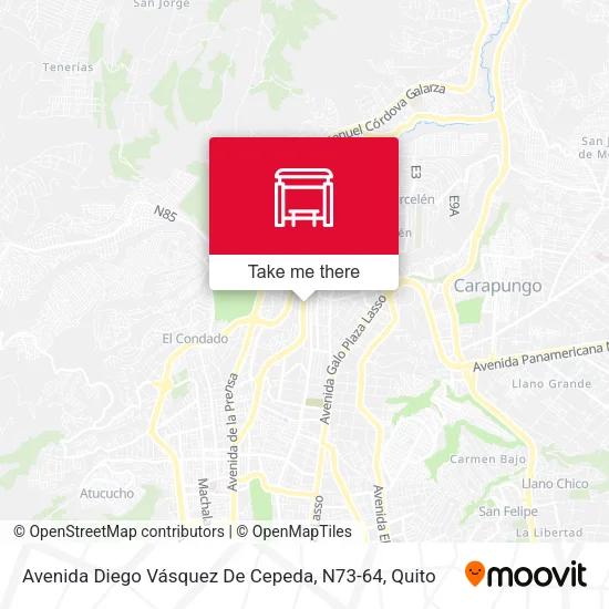 Mapa de Avenida Diego Vásquez De Cepeda, N73-64