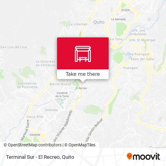 Terminal Sur - El Recreo map