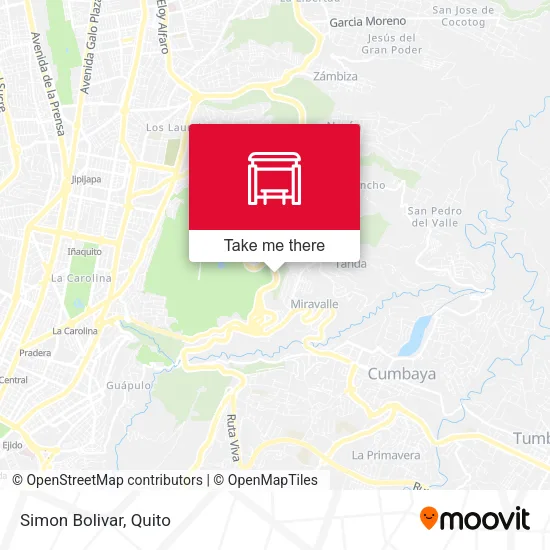 Simon Bolivar map
