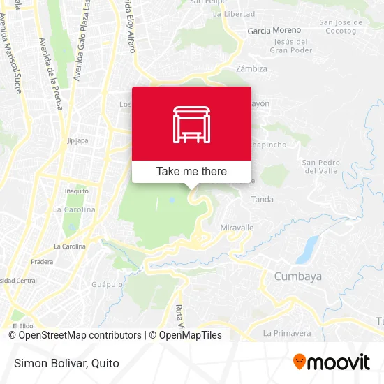 Simon Bolivar map