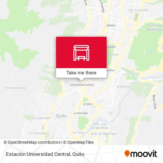 Mapa de Estación Universidad Central