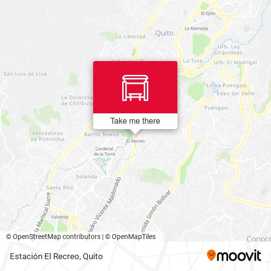 Mapa de Estación El Recreo