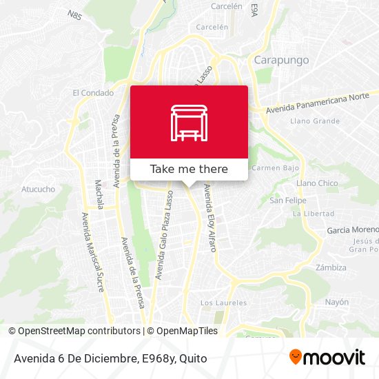 Avenida 6 De Diciembre, E968y map