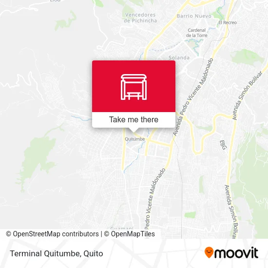 Mapa de Terminal Quitumbe