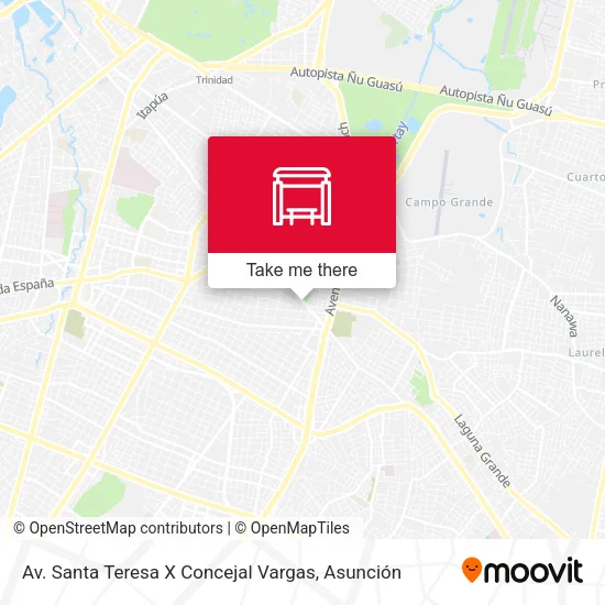 Mapa de Av. Santa Teresa X Concejal Vargas