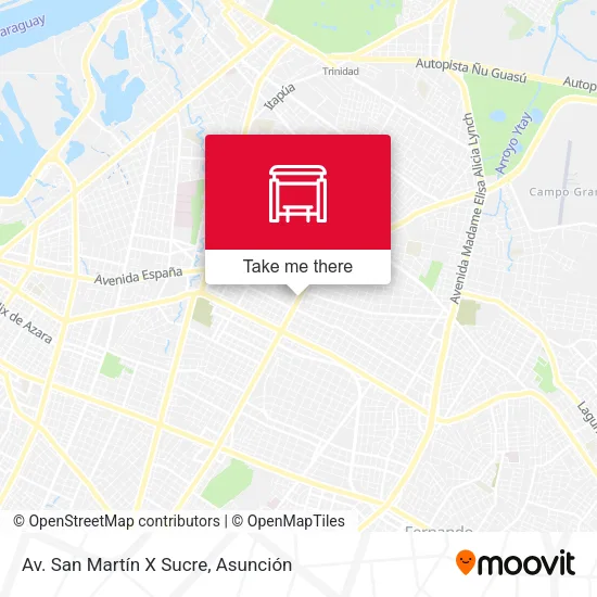 Av. San Martín X Sucre map