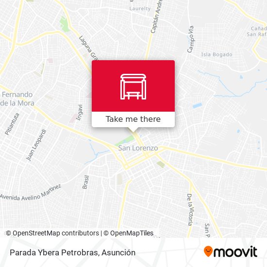 Mapa de Parada Ybera Petrobras