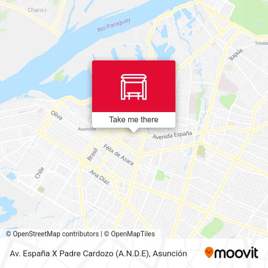 Av. España X Padre Cardozo (A.N.D.E) map