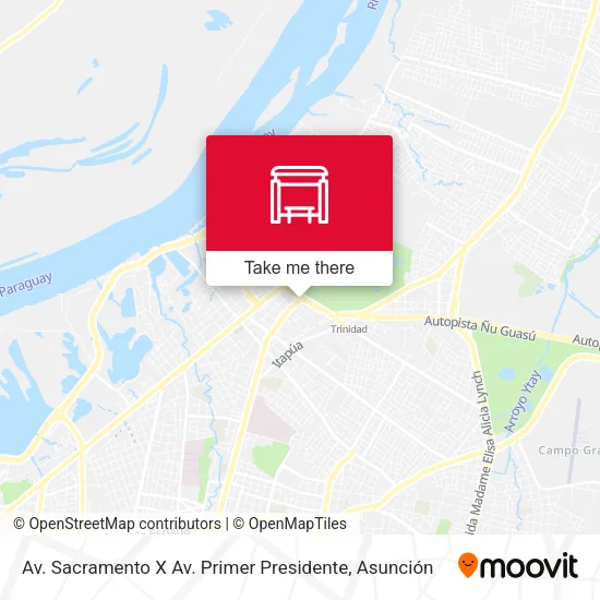 Mapa de Av. Sacramento X Av. Primer Presidente