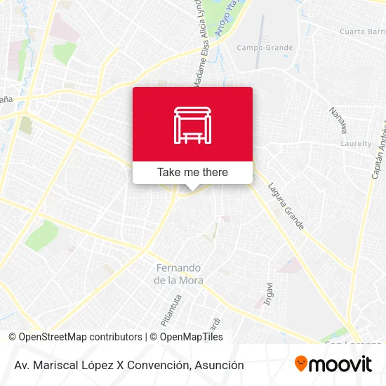 Av. Mariscal López X Convención map