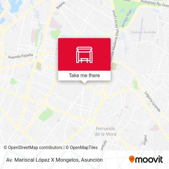 Mapa de Av. Mariscal López X Mongelos