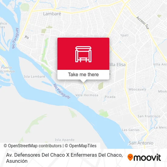 Av. Defensores Del Chaco X Enfermeras Del Chaco map