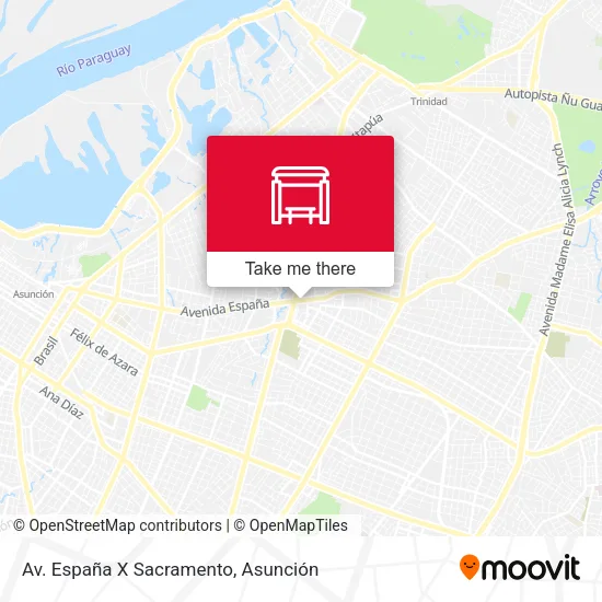 Av. España X Sacramento map