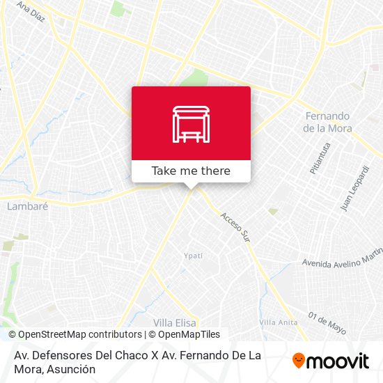 Av. Defensores Del Chaco X Av. Fernando De La Mora map