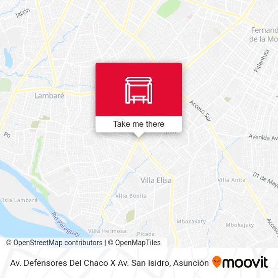 Av. Defensores Del Chaco X Av. San Isidro map