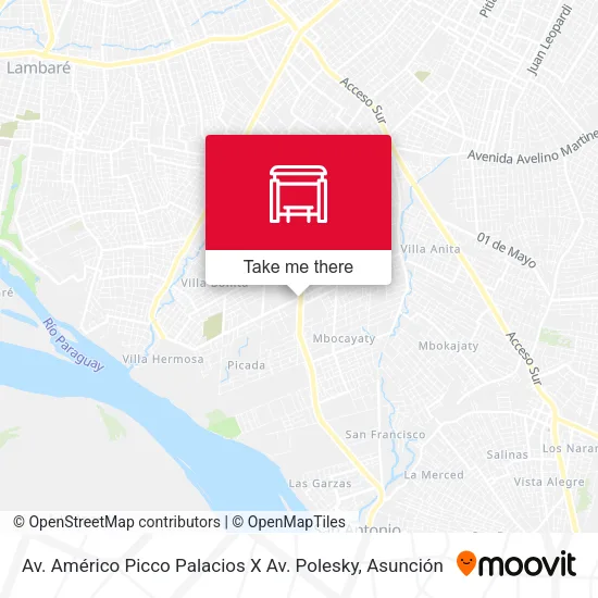 Av. Américo Picco Palacios X Av. Polesky map