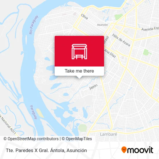 Mapa de Tte. Paredes X Gral. Ántola