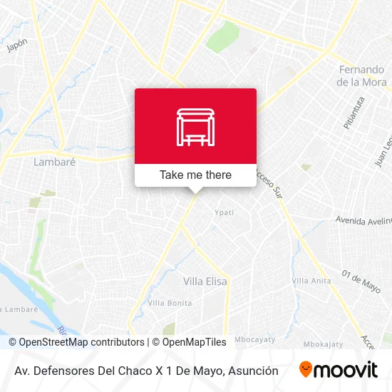 Av. Defensores Del Chaco X 1 De Mayo map