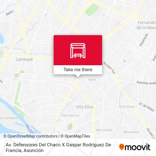 Mapa de Av. Defensores Del Chaco X Gaspar Rodríguez De Francia