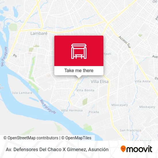 Mapa de Av. Defensores Del Chaco X Gímenez