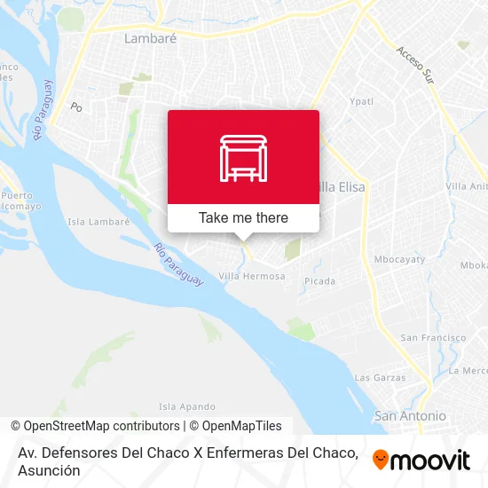 Av. Defensores Del Chaco X Enfermeras Del Chaco map