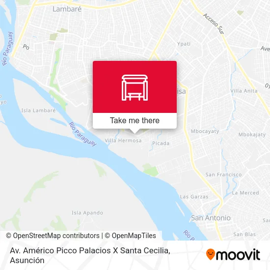 Av. Américo Picco Palacios X Santa Cecilia map