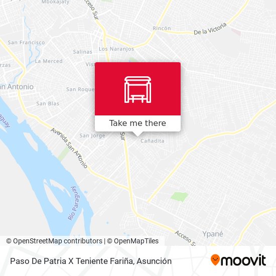 Paso De Patria X Teniente Fariña map