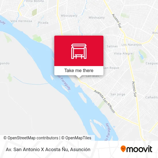 Mapa de Av. San Antonio X Acosta Ñu