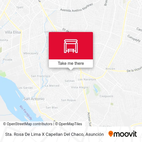 Mapa de Sta. Rosa De Lima X Capellan Del Chaco