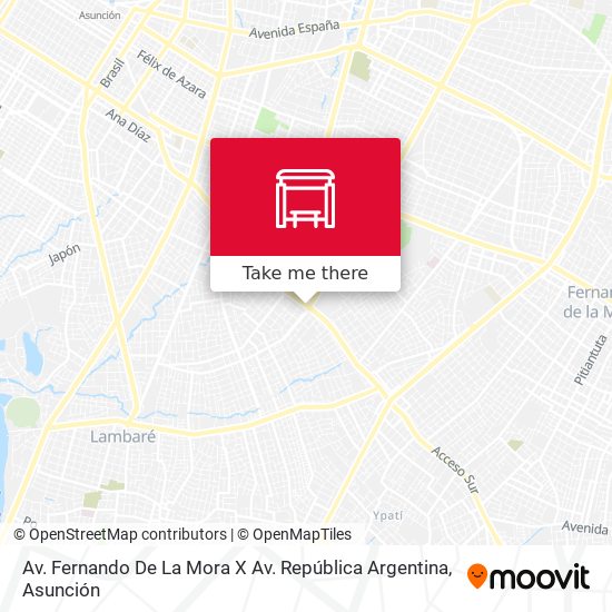 Av. Fernando De La Mora X Av. República Argentina map