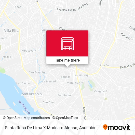 Mapa de Santa Rosa De Lima X Modesto Alonso