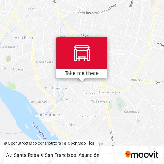 Av. Santa Rosa X San Francisco map
