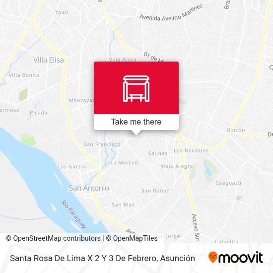 Mapa de Santa Rosa De Lima X 2 Y 3 De Febrero