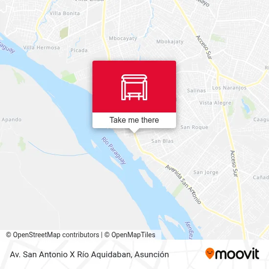 Mapa de Av. San Antonio X Río Aquidaban